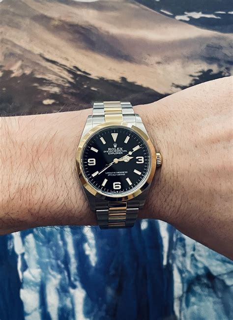 rolex explorer 36 vs 39|rolex explorer 36mm two tone.